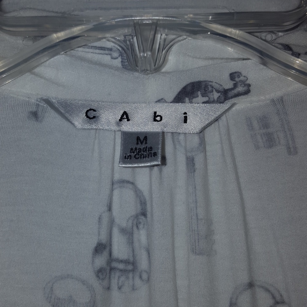 Cabi sleeveless knit top with key print size medium euc - Picture 2 of 3